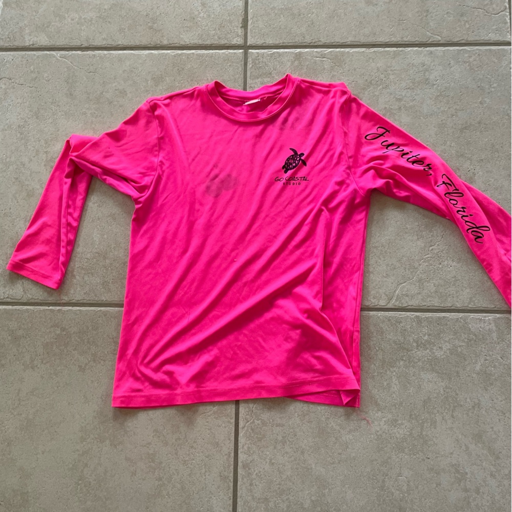 Hot pink swim top